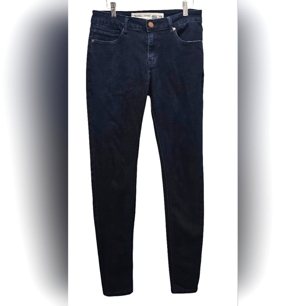 0055 Barbell Apparel Dark Denim Slim Fit Skinny Jeans Size 29L